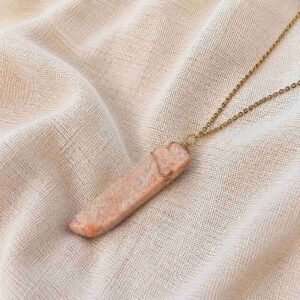 collar piedra rodocrosita