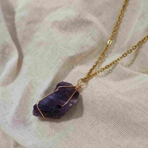 collar piedra amatista