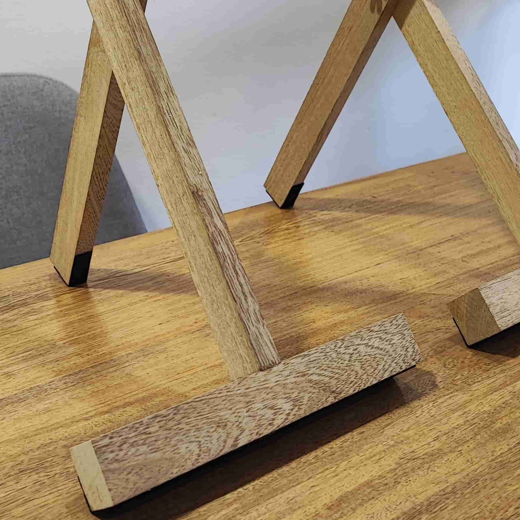 soporte para tejer macramé madera
