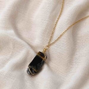 collar piedra ojo de tigre