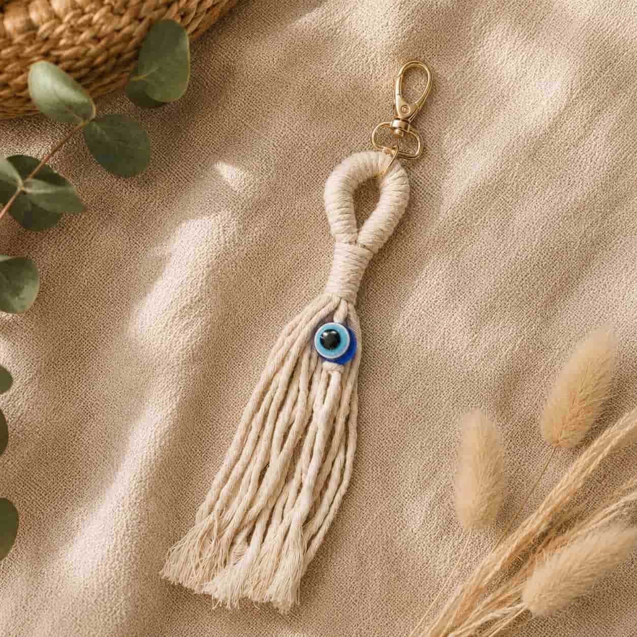 ojoturco Llavero ojo turco en macramé